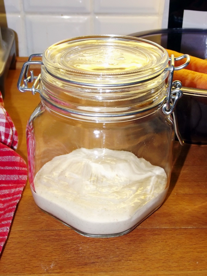 Not much one can do to make sourdough starter more photogenic, but a nice jar is one of those things.